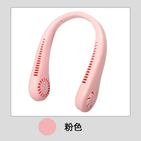 1PC Fan 1200Mah New Mini Neck Portable No Bladeless Hanging Neck Rechargeable Air Cooler 3 Speed Mini Summer Sport Fan