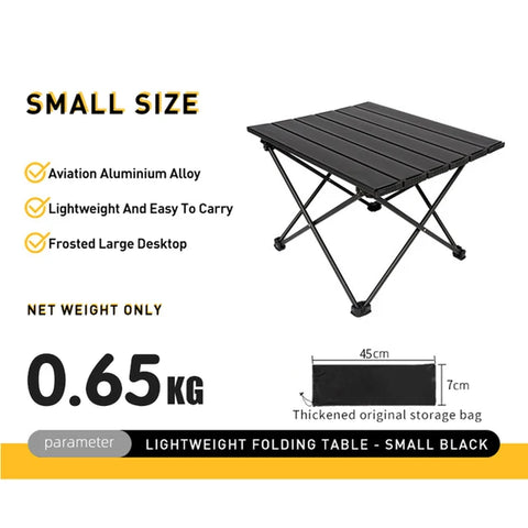 Portable Camping Folding Table Outdoor Picnic Barbecue Storage Table Aluminum Alloy Table Camping Furniture Camping Supplies