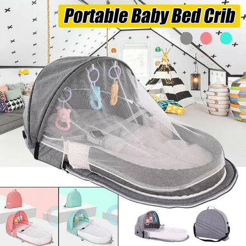 Portable Baby Infant Folding Baby Crib With Mosquito Net