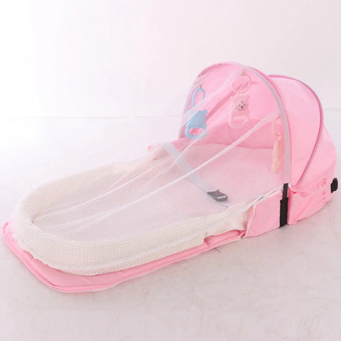 Portable Baby Infant Folding Baby Crib With Mosquito Net