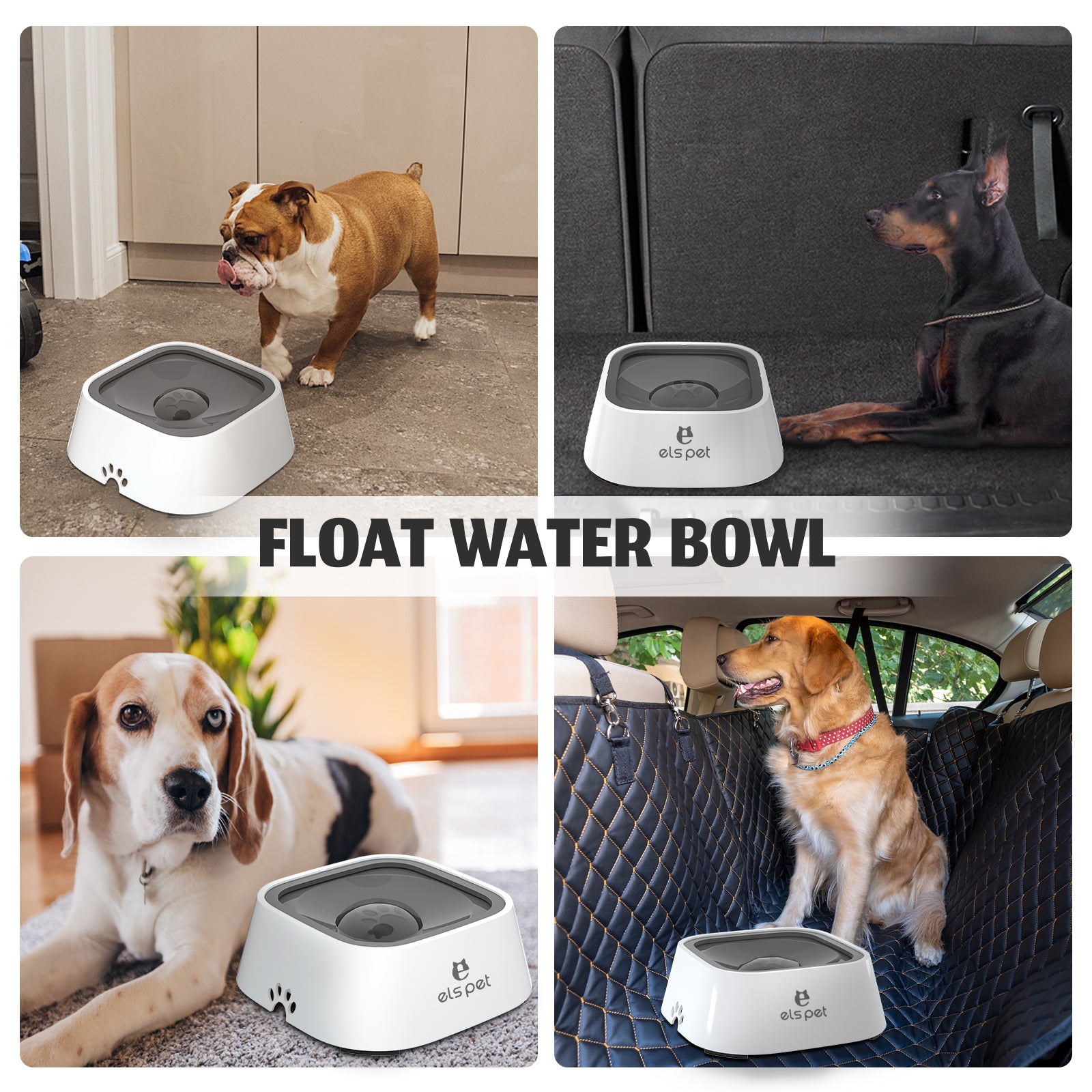 Pet Drinking Water Bowl Floating Non-Wetting Mouth